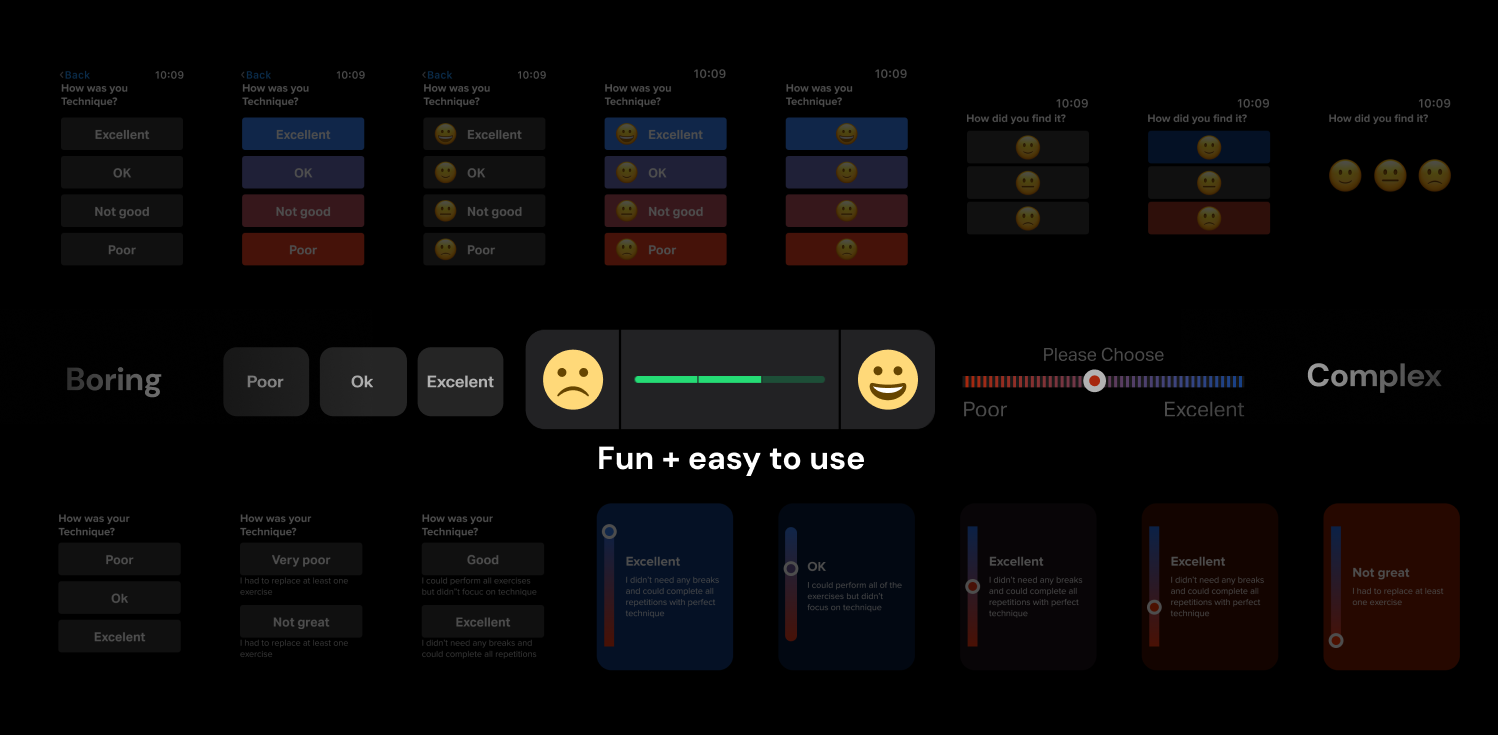 Freeletics Apple Watch interaction explorations used to reframe the feedback model.