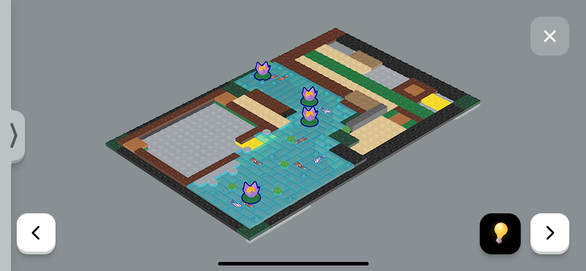 LEGO&reg; Builder 3D view of a zen garden base build in progress